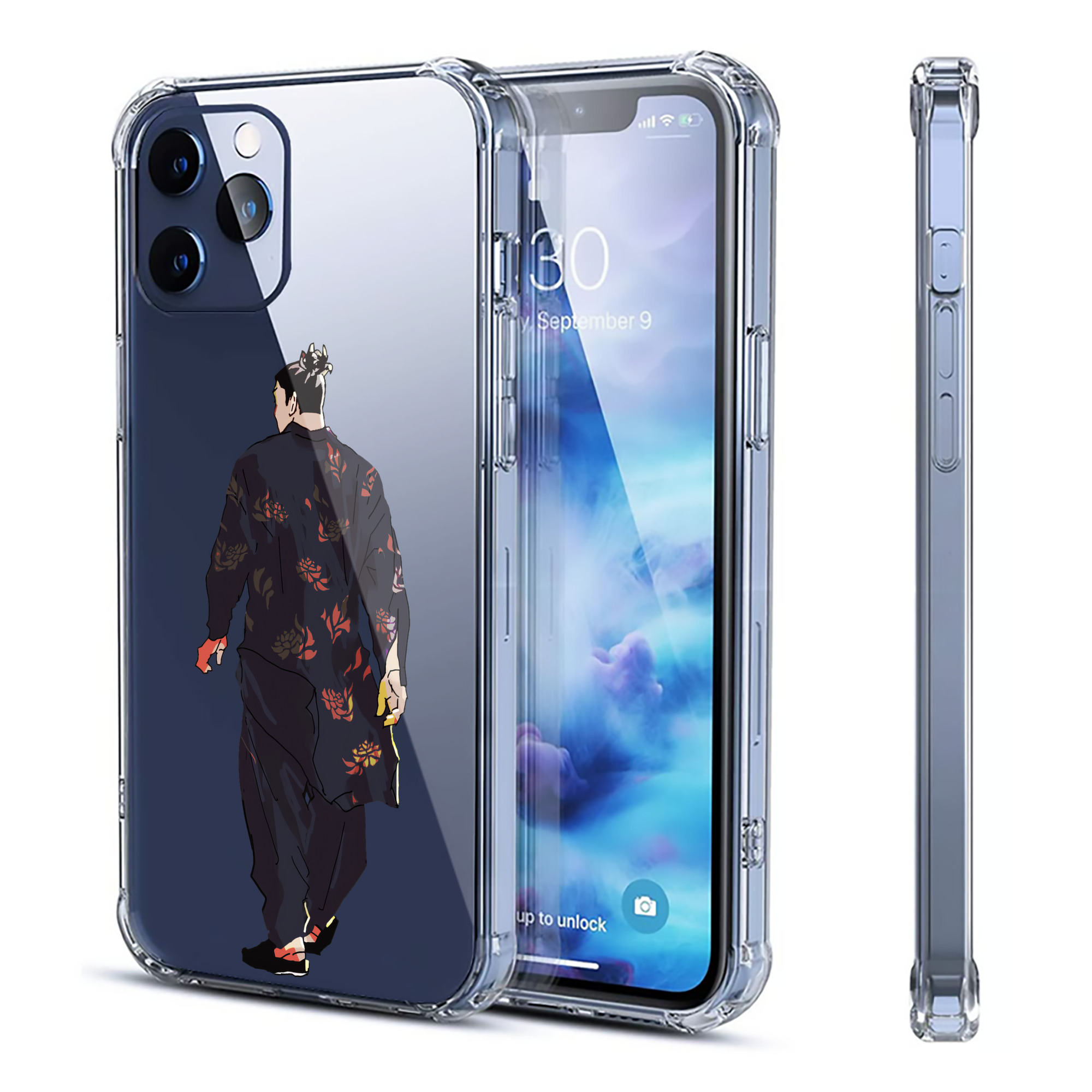 （画像用） 呪術廻戦 Jujutsu Kaisen 【iPhone 12シリーズ対応】透明スマホケース（クリアソフトケース）